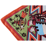 HERMES 1992 Kachinas by Kermit Oliver Twill Silk Scarf 90 x 90 cm