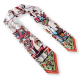 HERMES 1992 Kachinas by Kermit Oliver Twill Silk Scarf 90 x 90 cm