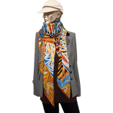 HERMES Kawa Ora by Te Rangitu Netana Cashmere Shawl 140 x 140 cm