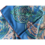 HERMES 2010 Blue La Charmante aux Animaux by Annie Faivre Twill Silk Scarf 90 x 90 cm