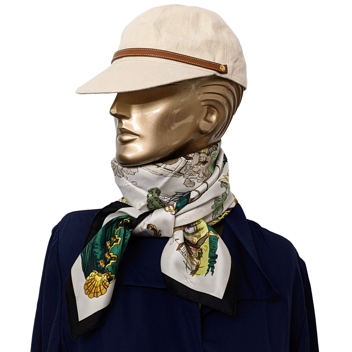 HERMES LA COMEDIE ITALIENNE Jacquard Twill Silk 90 x 90cm