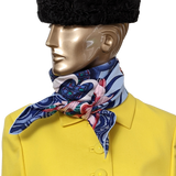 Produits Hermes Bleu Ciel/Bleu Jean " La Marche du Zambeze " by Ardmore Artists Twill 90cm,