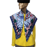 Produits Hermes Bleu Ciel/Bleu Jean " La Marche du Zambeze " by Ardmore Artists Twill 90cm,