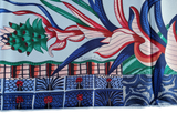 Produits Hermes Bleu Ciel/Bleu Jean " La Marche du Zambeze " by Ardmore Artists Twill 90cm,