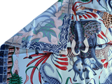 Produits Hermes Bleu Ciel/Bleu Jean " La Marche du Zambeze " by Ardmore Artists Twill 90cm,