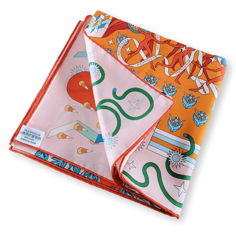 HERMES 2020 La Source de Pegase Twill Silk Scarf 90 x 90 cm,