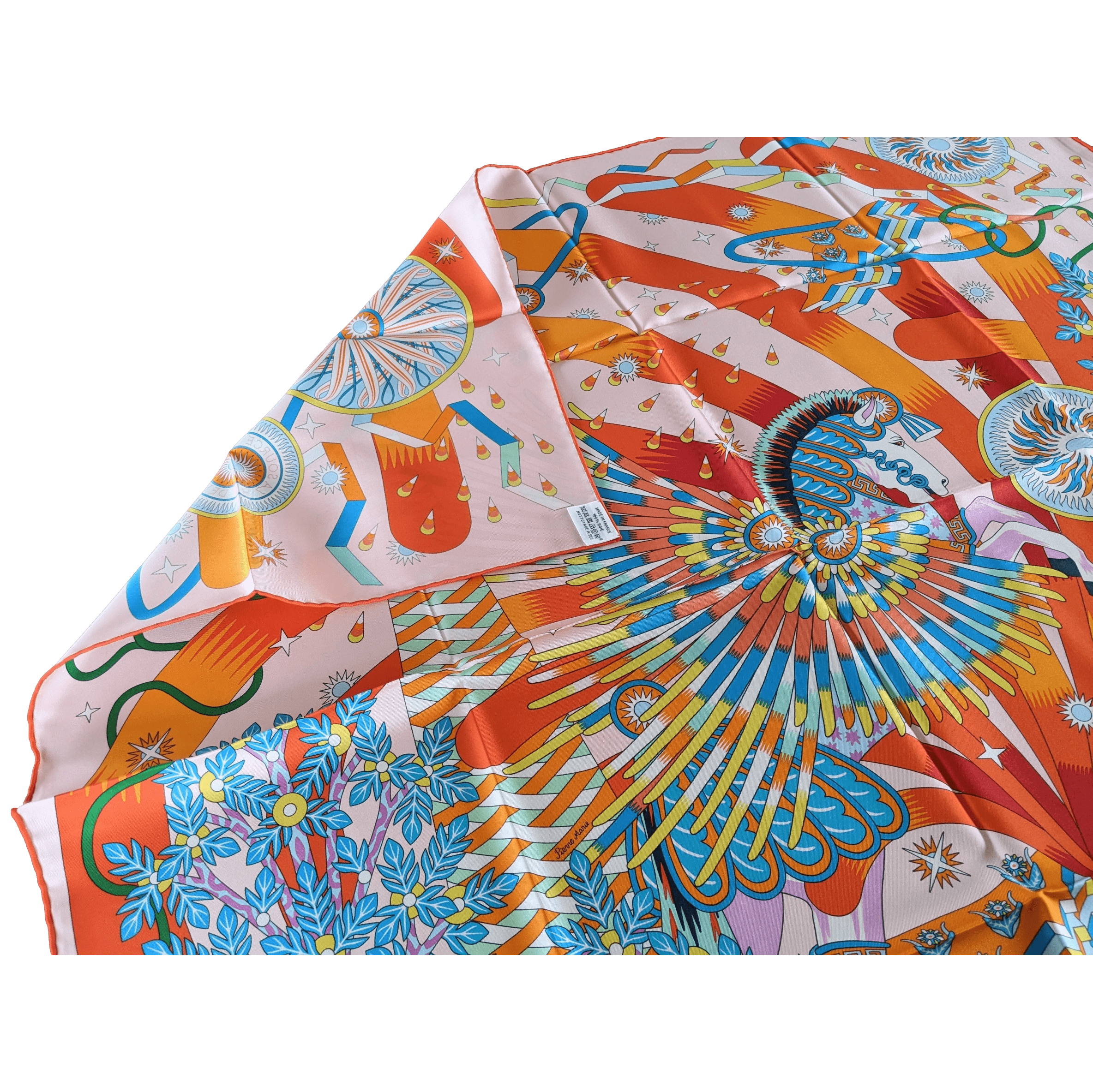 HERMES 2020 La Source de Pegase Twill Silk Scarf 90 x 90 cm,
