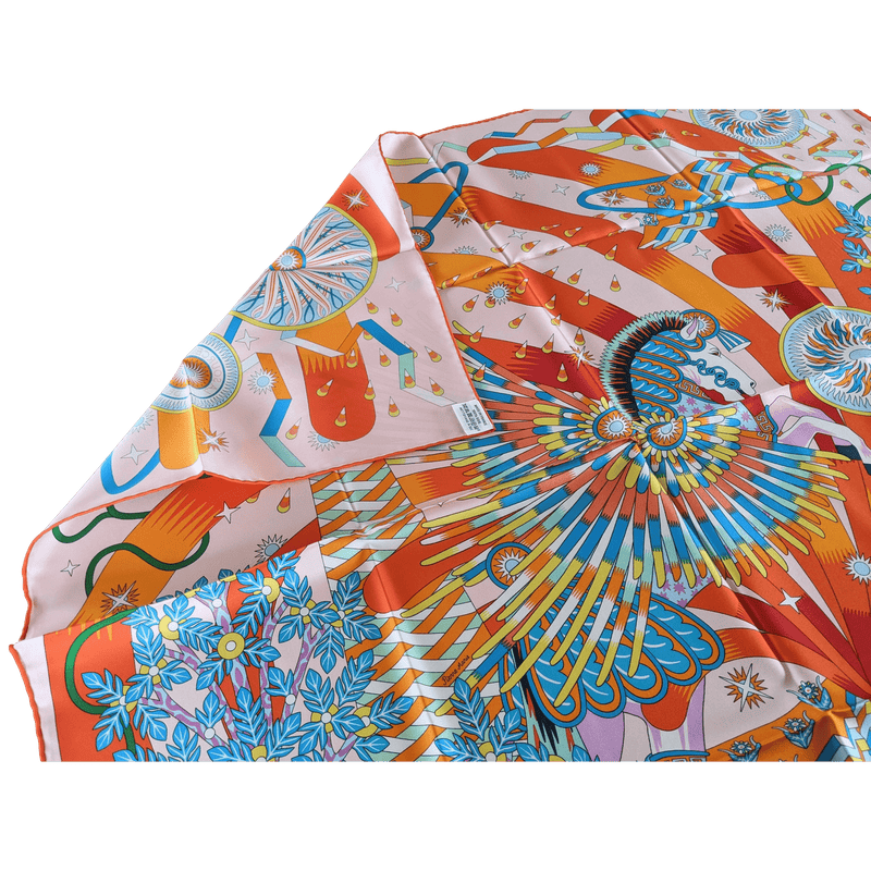 HERMES 2020 La Source de Pegase Twill Silk Scarf 90 x 90 cm,