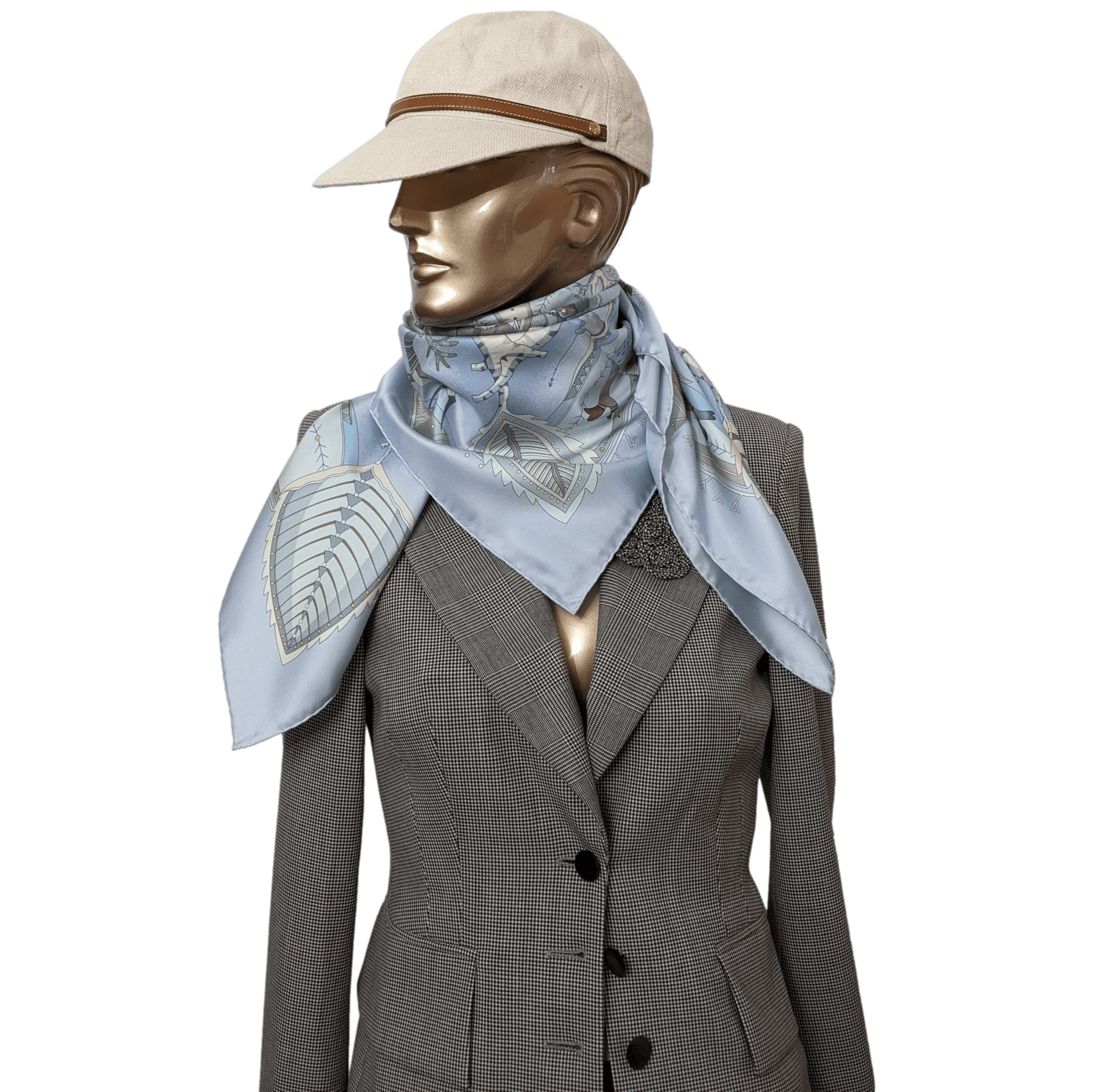 HERMES LA VIE DU GRAND NORD Twill Silk Carre 90 x 90 cm,