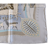 HERMES LA VIE DU GRAND NORD Twill Silk Carre 90 x 90 cm,