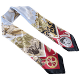 HERMES Black Border Le Canada by Kermit Oliver Twill Scarf 90 x 90 cm