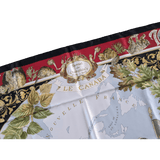 HERMES Black Border Le Canada by Kermit Oliver Twill Scarf 90 x 90 cm