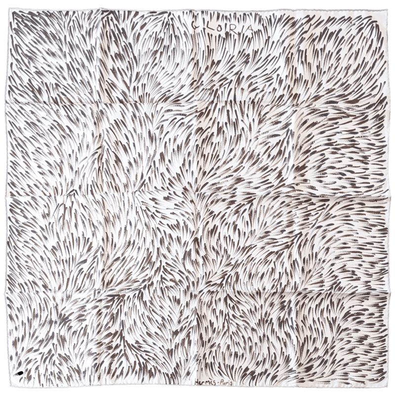 HERMES 2009 Le Reve de Gloria by Gloria Petyarre Twill Scarf 90 x 90 cm
