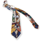 HERMES 1991 Vintage " Le Tarot "Twill Silk Tie 9.5 cm in Box