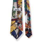 HERMES 1991 Vintage " Le Tarot "Twill Silk Tie 9.5 cm in Box