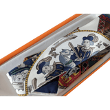 HERMES 1991 Vintage " Le Tarot "Twill Silk Tie 9.5 cm in Box