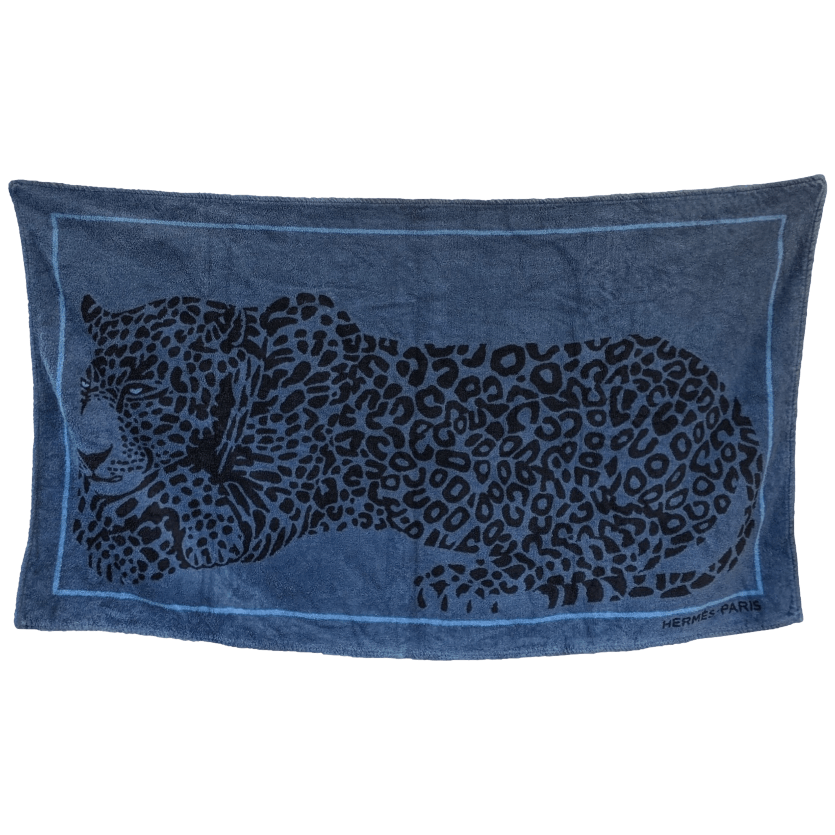 HERMES Leopard Dip Dye Tapis de Plage Terry Beach Towel 90 x 150 cm