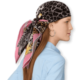 HERMES Rose Vif/Anthracite Lazy Leopardesses by Arlette Ess Twill 90cm