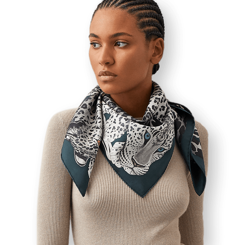 HERMES Lazy Leopardesses by Arlette Ess Twill 90 x 90 cm, BNWTIB