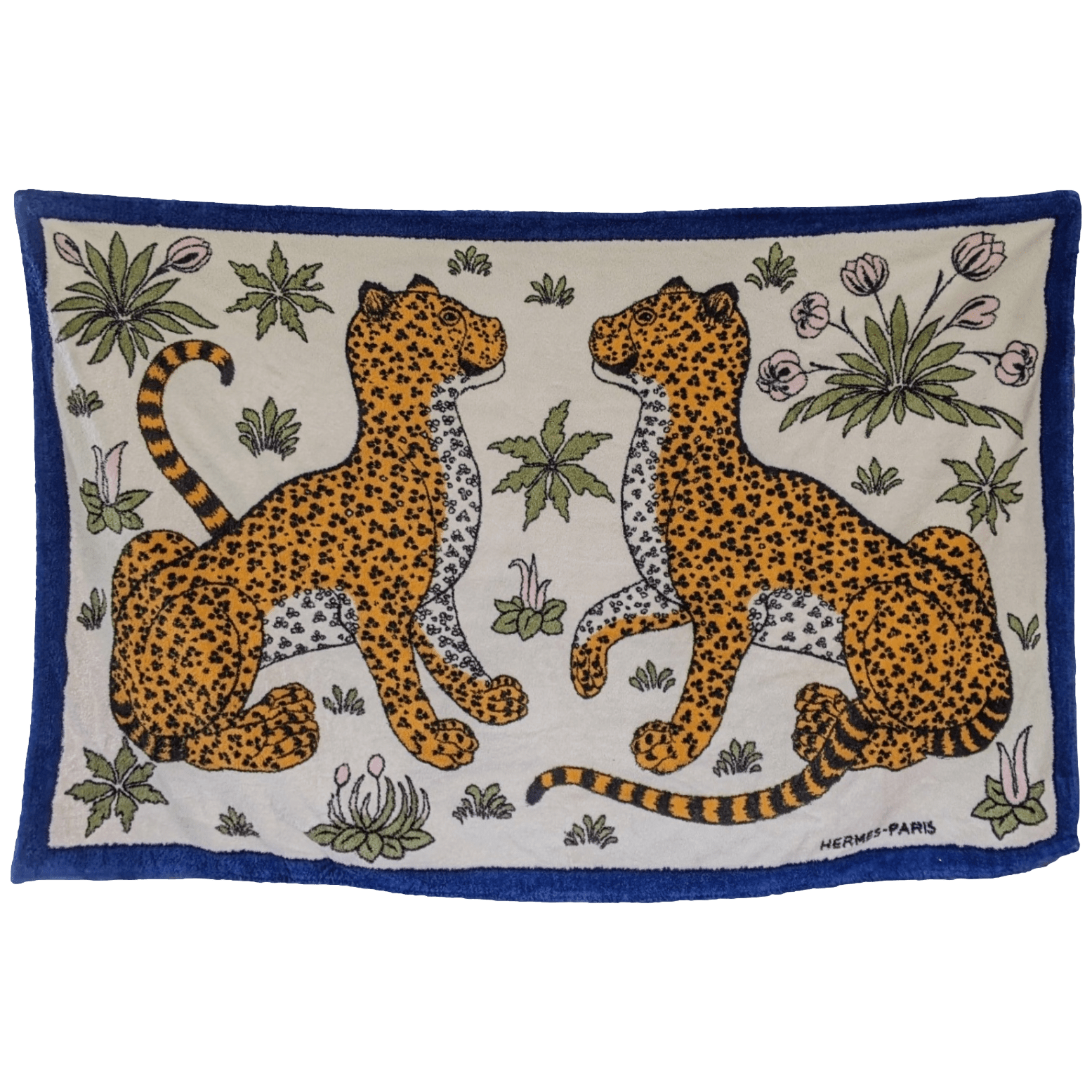 HERMES Leopard Tapis de Plage Terry Beach Towel 90 x 150 cm