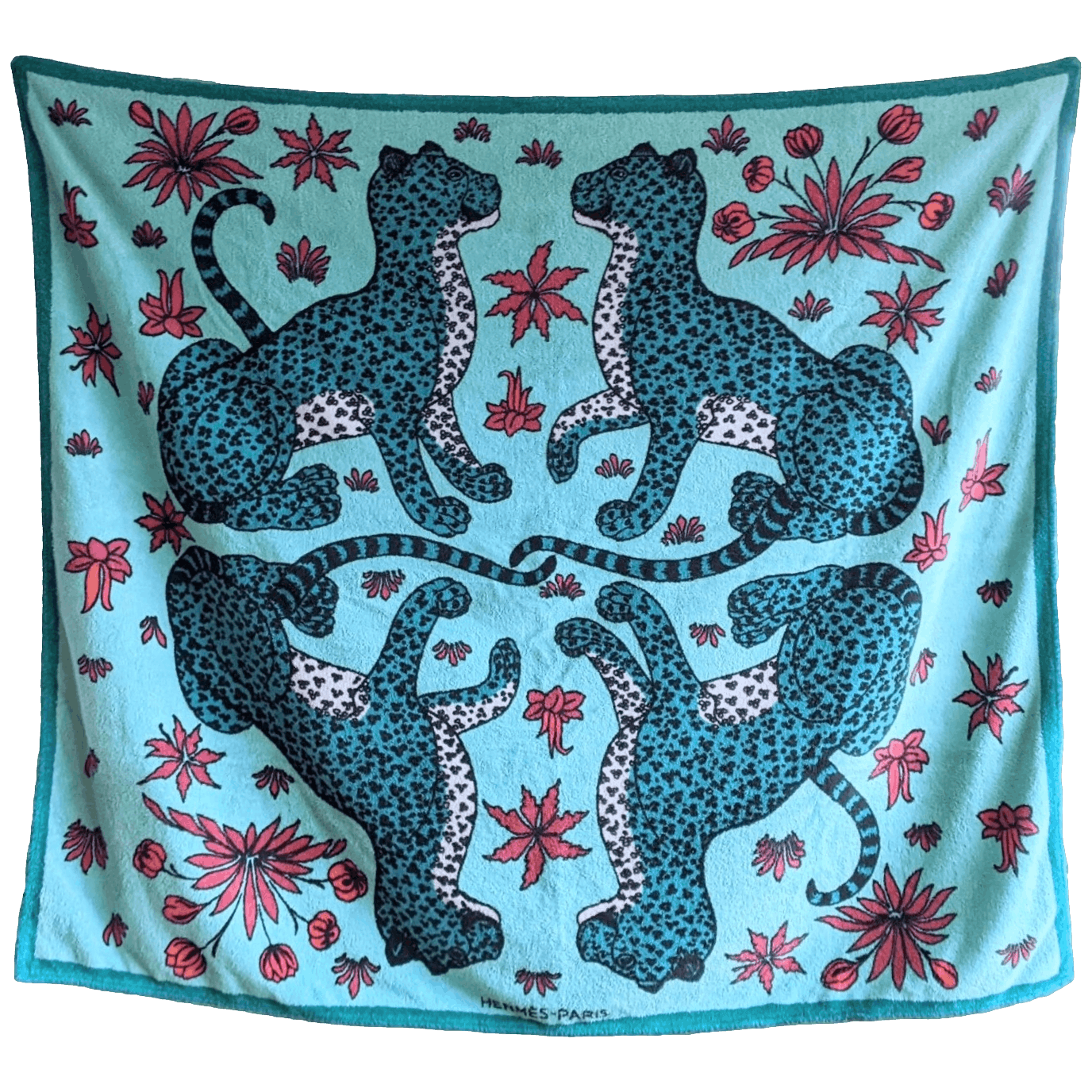 HERMES Leopards Vintage Terry Beach Towel California XXL for 2