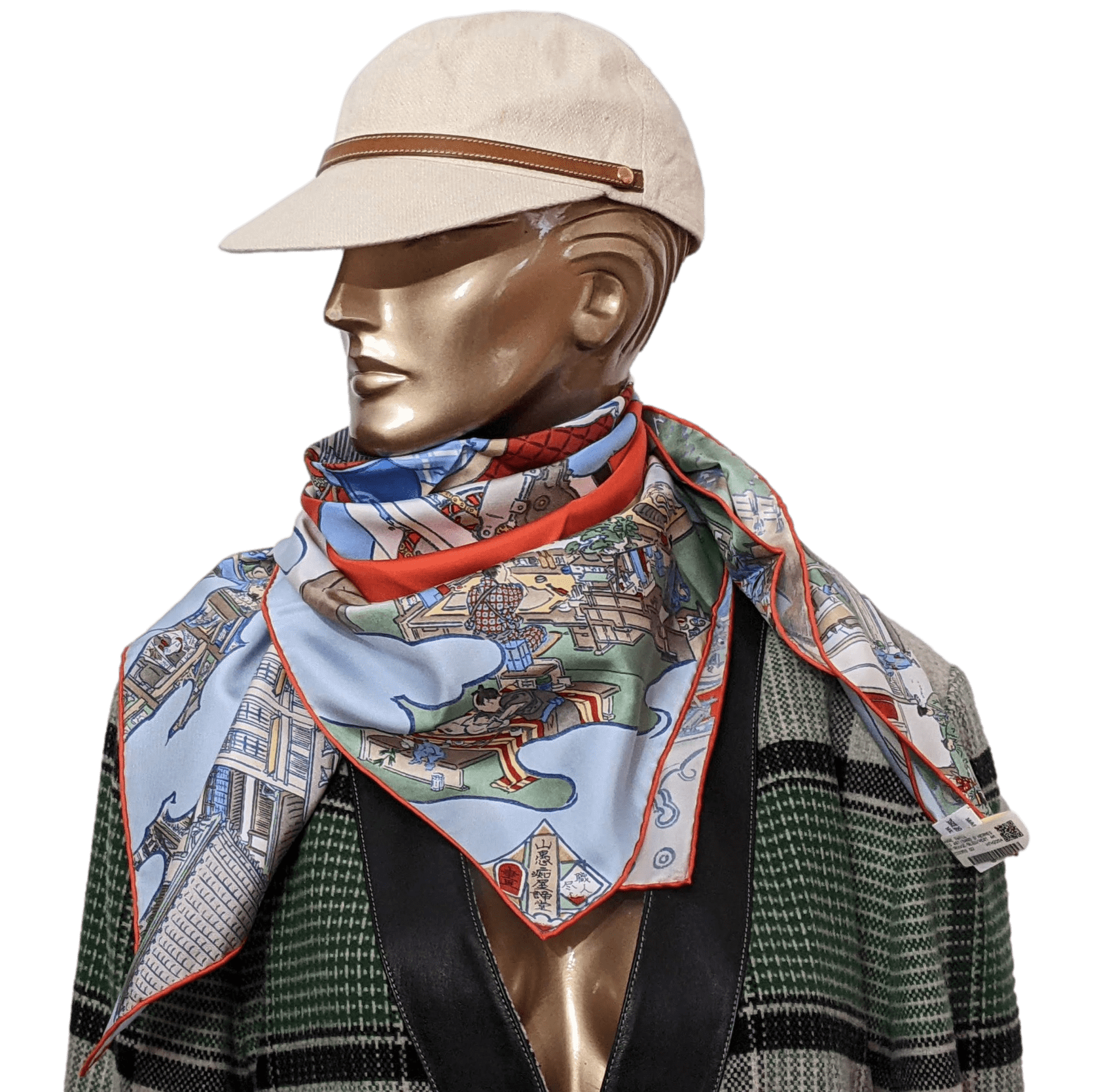 HERMES LES ARTISANS D'HERMES by Akira Yamaguchi Twill 90x 90 cm