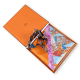 HERMES Les Artisans d'Hermes by Akira Yamaguchi Twill Scarf 90