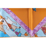 HERMES Les Artisans d'Hermes by Akira Yamaguchi Twill Scarf 90