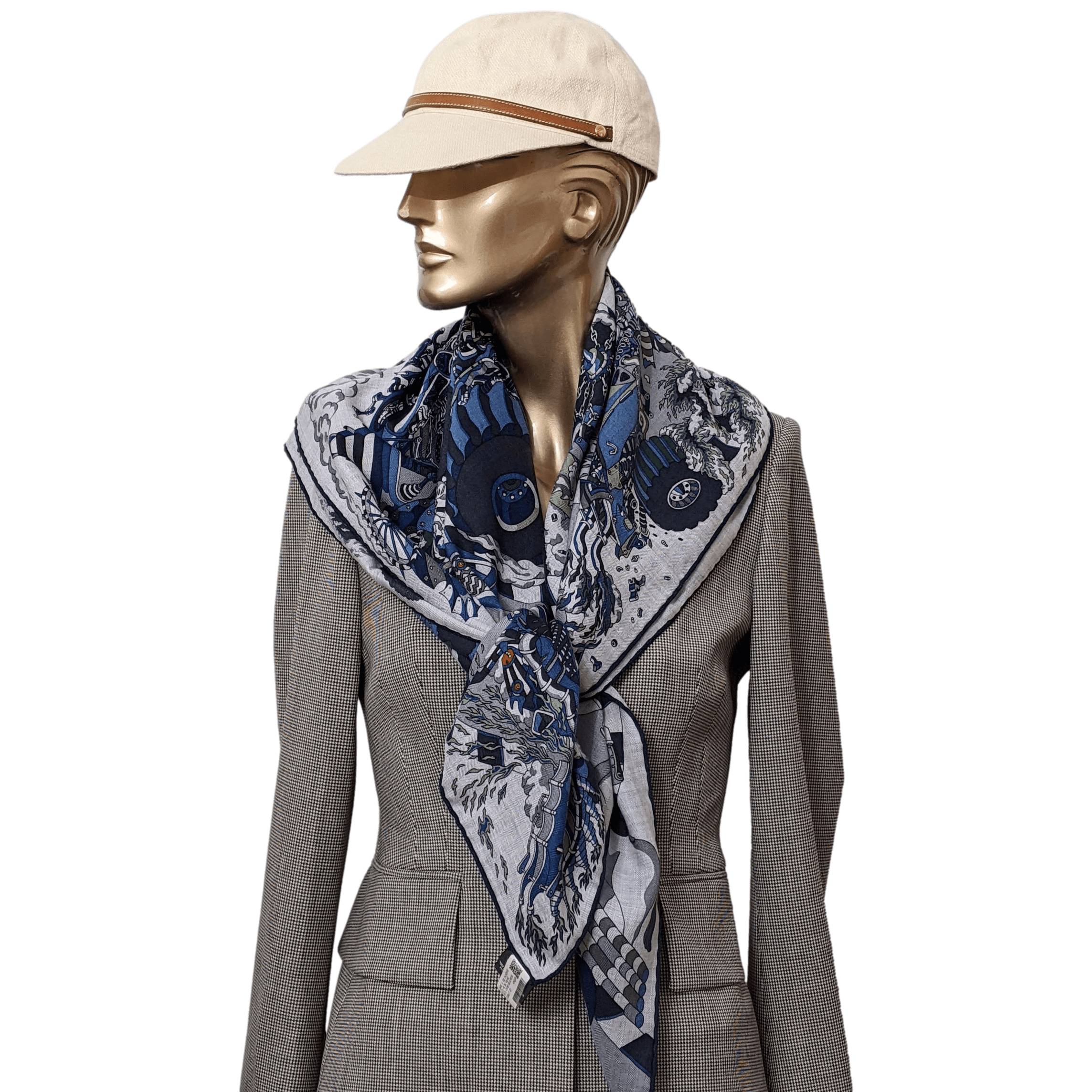 HERMES LES AS DU VOLANT by Jan Bajtlik Cashmere Scarf 100