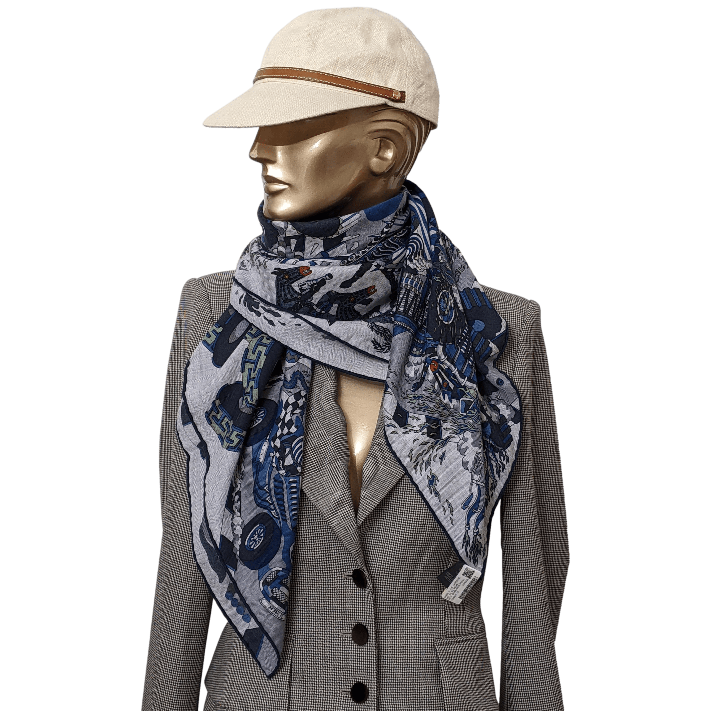 HERMES LES AS DU VOLANT by Jan Bajtlik Cashmere Scarf 100