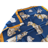 HERMES Les Bassets (Teckels, Dachshunds) by Xavier de Poret Vintage Silk Scarf 70 x 70 cm