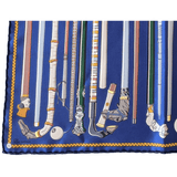 HERMES 2014 Les Cannes by Virginie Jamin Twill Silk Gavroche 45 x 45 cm