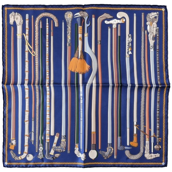 HERMES Lot of 20 Twill Silk Scarves 90 x 90 cm