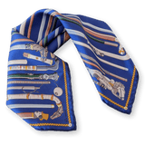 HERMES 2014 Les Cannes by Virginie Jamin Twill Silk Gavroche 45 x 45 cm