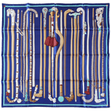 HERMES Les Cannes Twill 90 Scarf