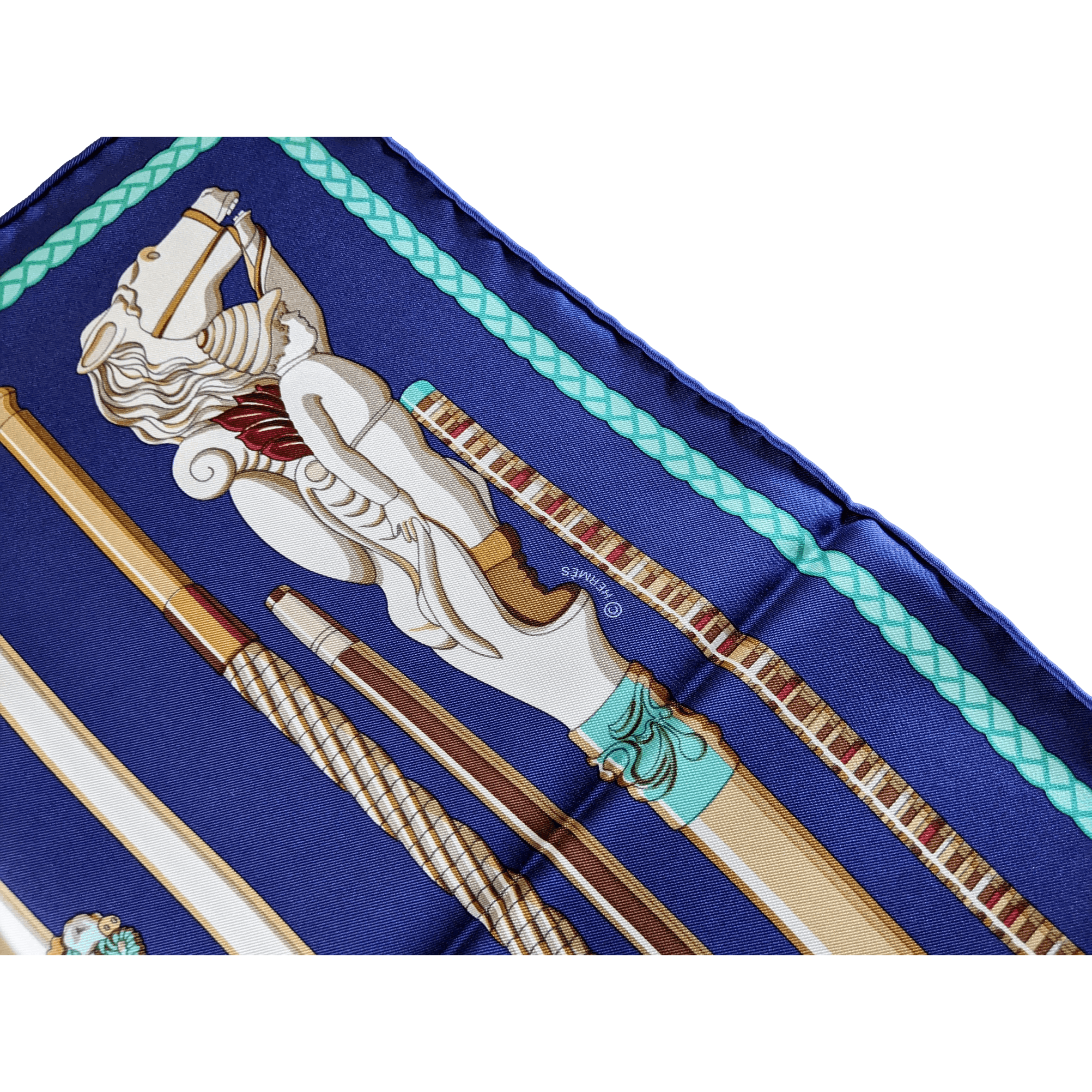 HERMES Les Cannes Twill 90 Scarf
