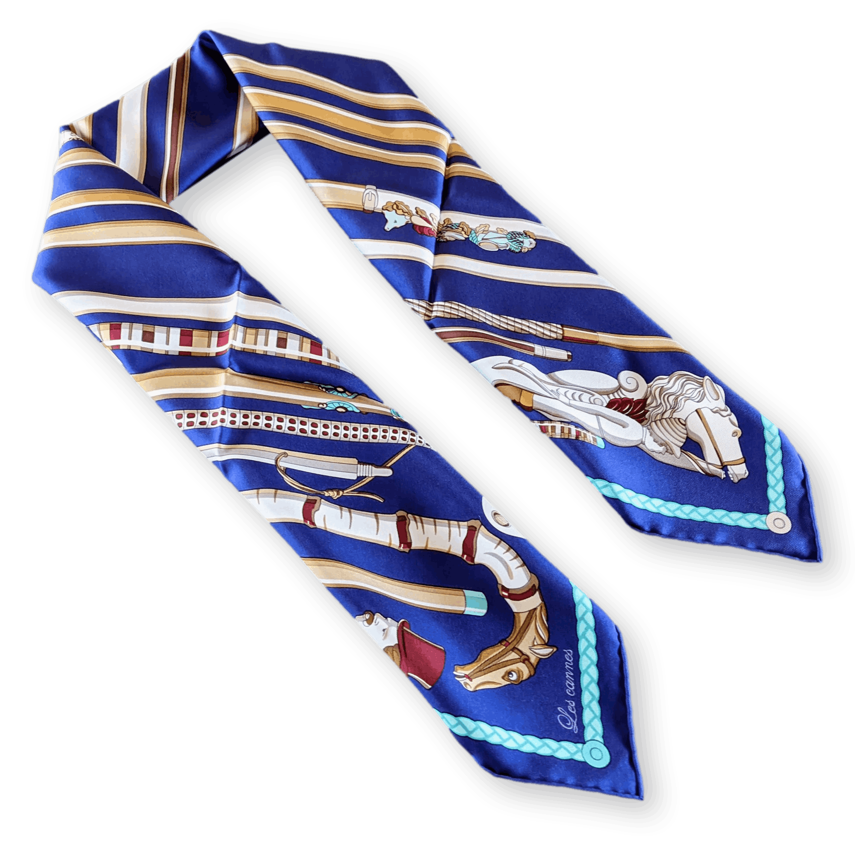 HERMES Les Cannes Twill 90 Scarf