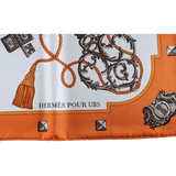 HERMES Les Clefs for UBS Exclusive Limited Twill Silk Scarf 90 x 90 cm