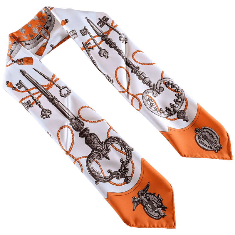 HERMES Les Clefs for UBS Exclusive Limited Twill Silk Scarf 90 x 90 cm