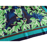 HERMES Les Perroquets Silk & Cashmere Scarf 90 