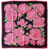 HERMES Les Pivoines by Christiane Vauzelles Twill Silk Scarf 90 x 90 cm