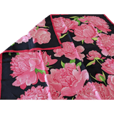 HERMES Les Pivoines by Christiane Vauzelles Twill Silk Scarf 90 x 90 cm