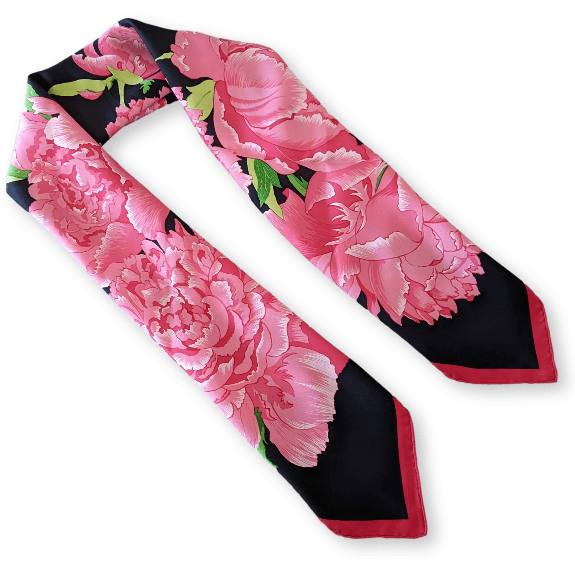 HERMES Les Pivoines by Christiane Vauzelles Twill Silk Scarf 90 x 90 cm