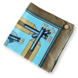 HERMES Les Sangles Cotton Scarf 70 with Palladium Charm – Rare Special Issue 2000s