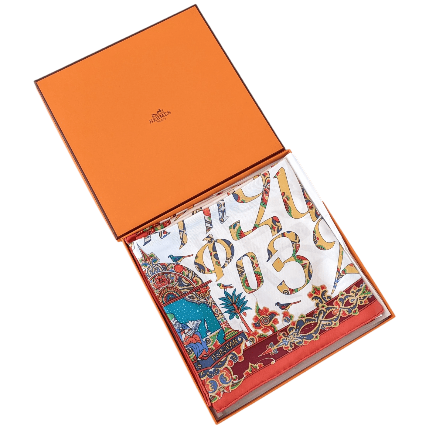 HERMES LETTRES D' EREVAN 2015 Limited by Karen Petrossian Twill 90 x 90 cm 