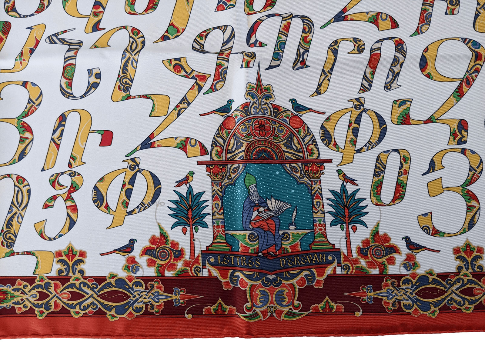HERMES LETTRES D' EREVAN 2015 Limited by Karen Petrossian Twill 90