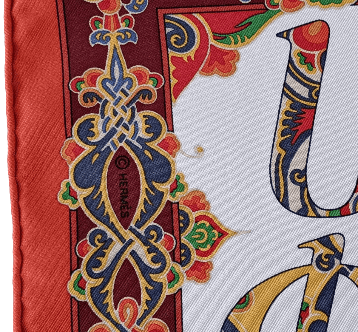 HERMES LETTRES D' EREVAN 2015 Limited by Karen Petrossian Twill 90 x 90 cm 