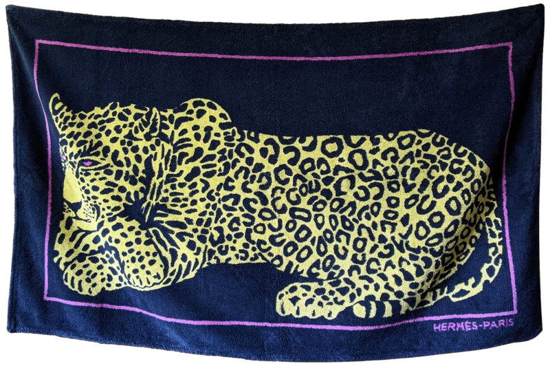 HERMES LION Terry Beach Towel 90 x 150 cm