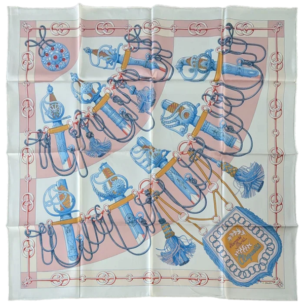 HERMES Cliquetis by Julie Abadie Twill Silk Scarf 90 x 90 cm, New! A20240751.3