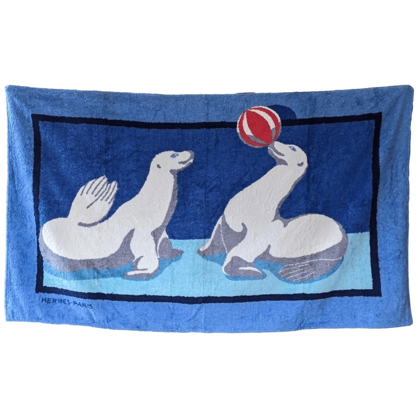 HERMES Lot de 2 Terry Beach Towels 90 x 150 cm